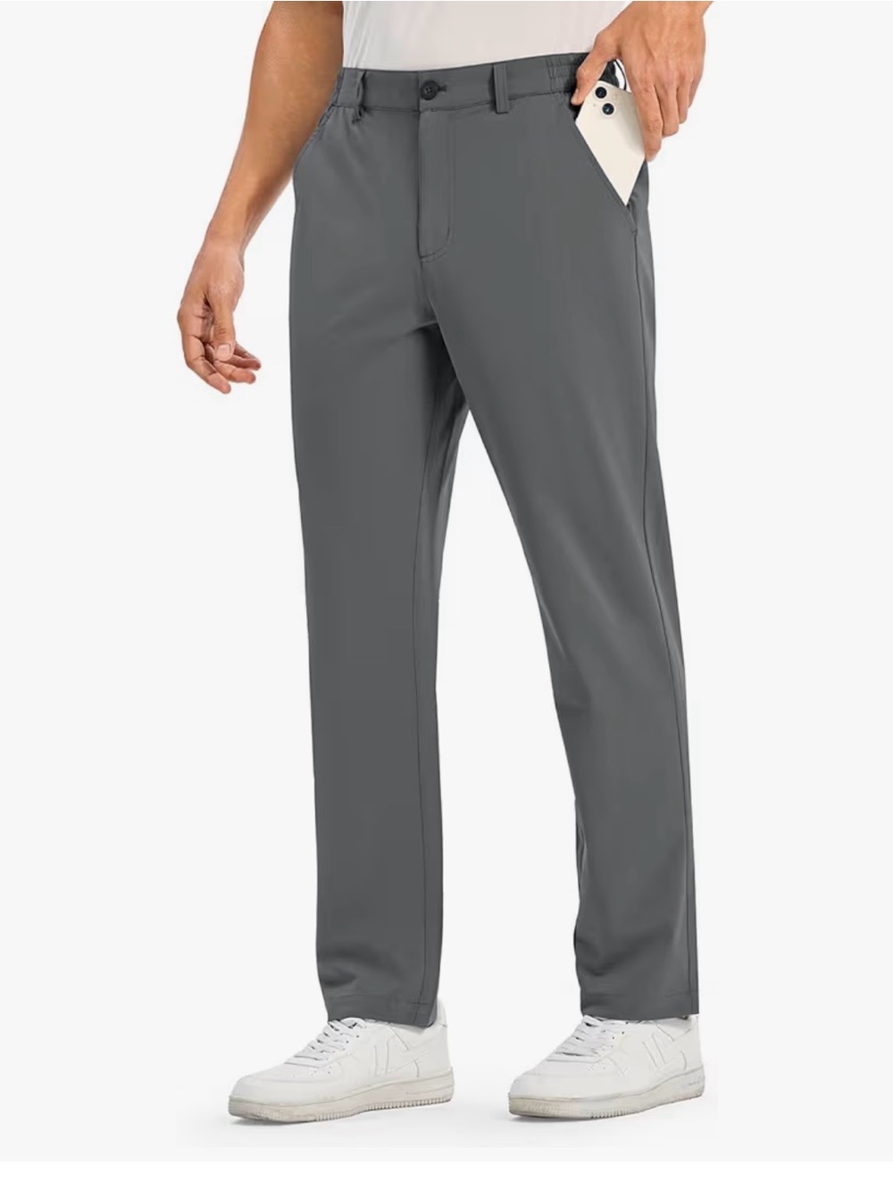 Marc New York Men's Straight-Leg Gray Chinos 1148